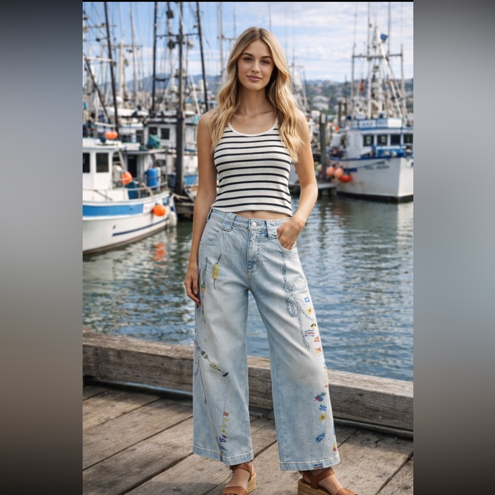 Anthropologie NWT Pilcro High-Rise Crop Tapered Carpenter Jeans size 26.
